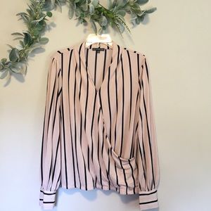Striped Adrianna Papell dress top L